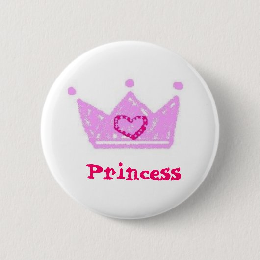 Badge Rond 5 Cm Princesse Button (Devant)