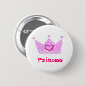 Badge Rond 5 Cm Princesse Button (Devant & derrière)