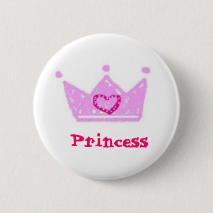 Badge Rond 5 Cm Princesse Button