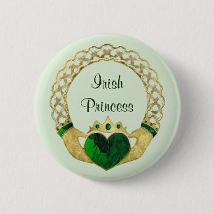 Badge Rond 5 Cm Princesse Claddagh