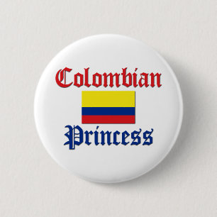 Badge Rond 5 Cm Princesse colombienne