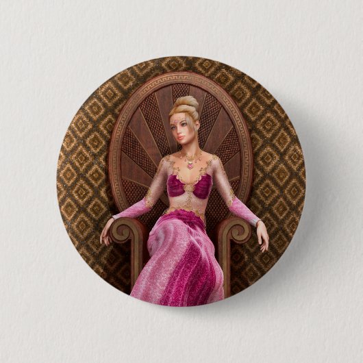 Badge Rond 5 Cm Princesse de conte de fées (Devant)