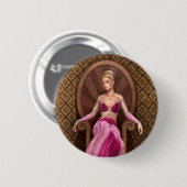 Badge Rond 5 Cm Princesse de conte de fées (Devant & derrière)