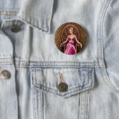 Badge Rond 5 Cm Princesse de conte de fées (En situation)