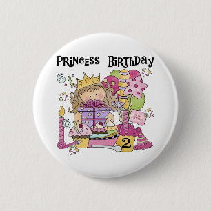 Badge Rond 5 Cm Princesse de fête 2e anniversaire Tshirts et cadea