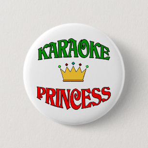 Badge Rond 5 Cm Princesse de karaoke