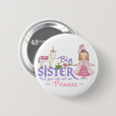 Badge Rond 5 Cm Princesse de licorne (Devant & derrière)