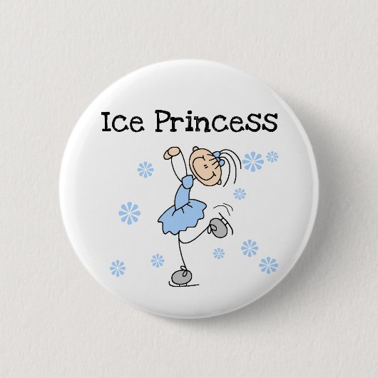 BADGE ROND 5 CM PRINCESSE DE PATINAGE DE GLACE (Devant)