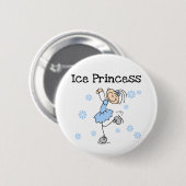 BADGE ROND 5 CM PRINCESSE DE PATINAGE DE GLACE (Devant & derrière)