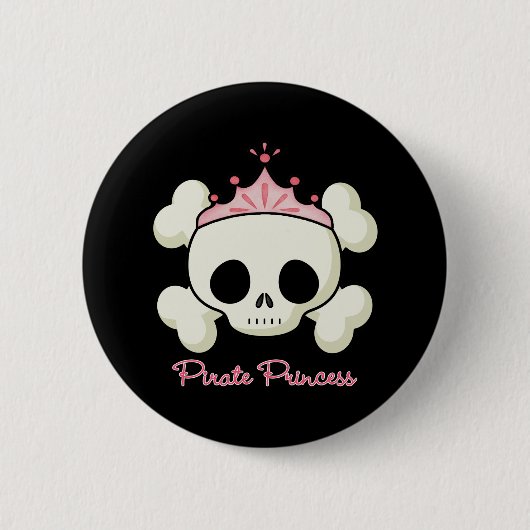 Badge Rond 5 Cm Princesse de pirate (Devant)
