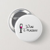Badge Rond 5 Cm Princesse de vin (Devant & derrière)