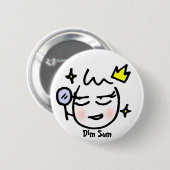 Badge Rond 5 Cm princesse, Dim Sum (Devant & derrière)