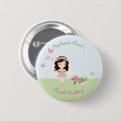 Badge Rond 5 Cm Princesse Fée des Bois (Devant & derrière)