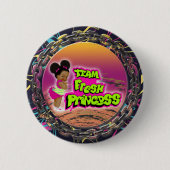 Badge Rond 5 Cm princesse fraîche (Devant)