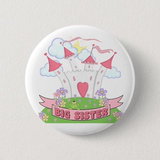 BADGE ROND 5 CM PRINCESSE GRANDE SOEUR (Devant)