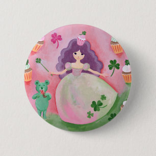 Badge Rond 5 Cm Princesse irlandaise Painting de petit gâteau