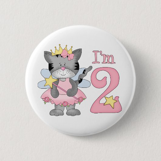 Badge Rond 5 Cm Princesse Kitty 2e anniversaire (Devant)