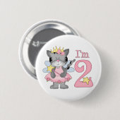 Badge Rond 5 Cm Princesse Kitty 2e anniversaire (Devant & derrière)