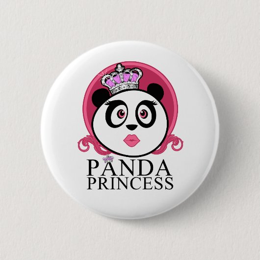 Badge Rond 5 Cm Princesse Panda (Devant)