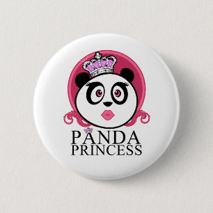 Badge Rond 5 Cm Princesse Panda