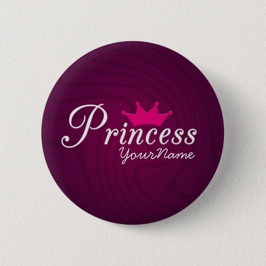 Badge Rond 5 Cm Princesse Party Button (Devant)
