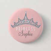 Badge Rond 5 Cm Princesse Party Personalized Tiara Button (Devant)