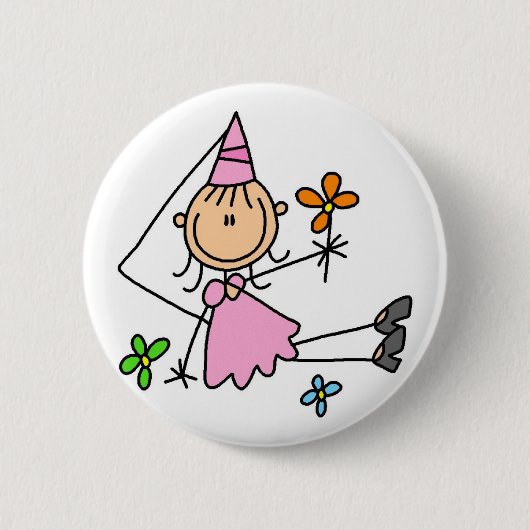Badge Rond 5 Cm Princesse royale rose Button (Devant)