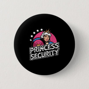 Badge Rond 5 Cm Princesse Sécurité Anniversaire Papa &amp; Maman G