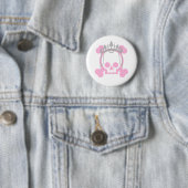 Badge Rond 5 Cm Princesse Skull (En situation)