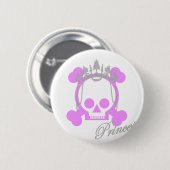 Badge Rond 5 Cm Princesse Skull (Devant & derrière)