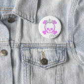 Badge Rond 5 Cm Princesse Skull (En situation)