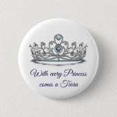 Badge Rond 5 Cm Princesse Tiara (Devant)