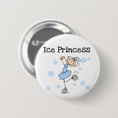 Badge Rond 5 Cm Princesse Tshirts et cadeaux de patinage de glace (Devant & derrière)