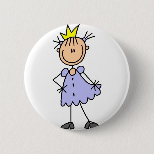 Badge Rond 5 Cm Princesse With Crown Button (Devant)