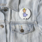 Badge Rond 5 Cm Princesse With Crown Button (En situation)