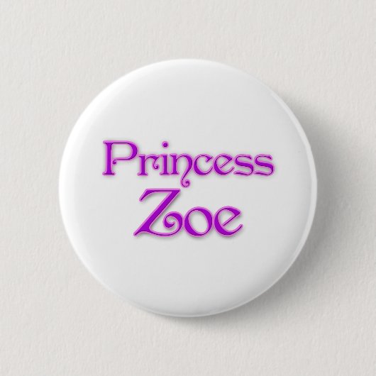 Badge Rond 5 Cm Princesse Zoe (Devant)