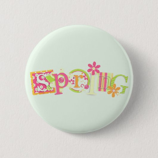 Badge Rond 5 Cm Printemps (Devant)