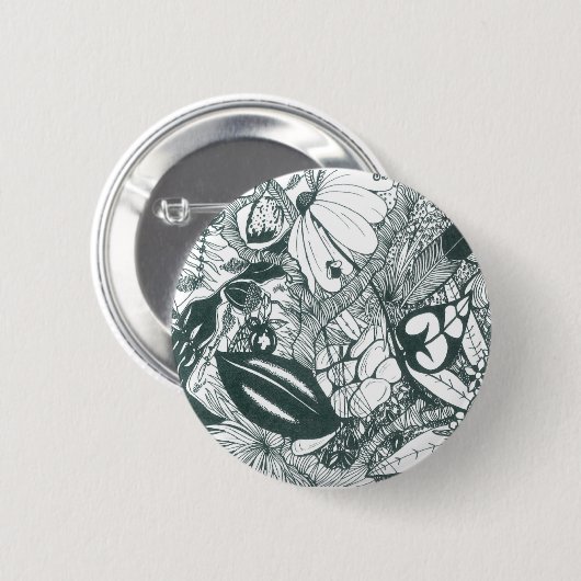 Badge Rond 5 Cm Printemps (Devant & derrière)