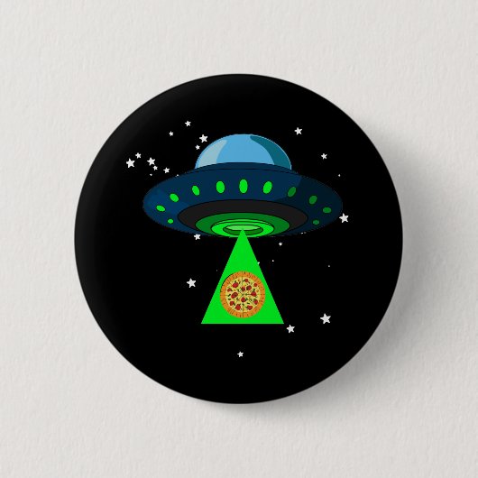 Badge Rond 5 Cm Prise de pizza UFO (Devant)