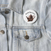 Badge Rond 5 Cm Prix de la théière au chocolat (En situation)