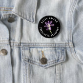 Badge Rond 5 Cm Prix Neon Purple Daisy (En situation)