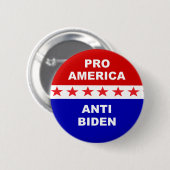 Badge Rond 5 Cm Pro America Anti Biden (Devant & derrière)