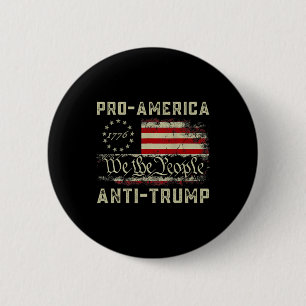 Badge Rond 5 Cm Pro-américain Anti-trump Nous Le Peuple Anti Trump