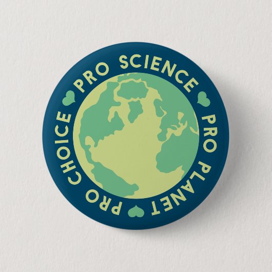 Badge Rond 5 Cm Pro Choice Pro Science Pro Planète Terre (Devant)