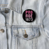Badge Rond 5 Cm Pro Roe 1973 (En situation)