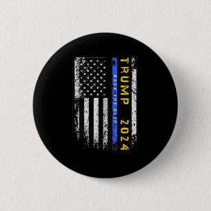 Badge Rond 5 Cm Pro Trump 47 2024 Retour La Ligne Bleue Bleue Bleu