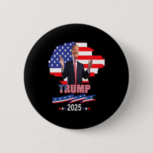 Badge Rond 5 Cm Pro Trump Le Retour De Mon Président Trump 2025