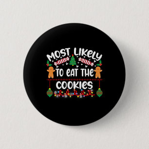 Badge Rond 5 Cm Probable de haïr ce Noël de pyjama de Noël