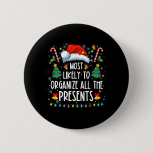 Badge Rond 5 Cm Probable D'Organiser Tous Les Présents Famille Chr