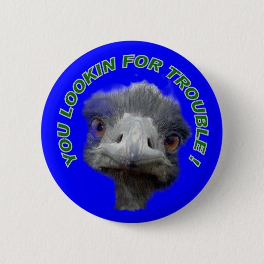 Badge Rond 5 Cm Problème d'autruche (Devant)
